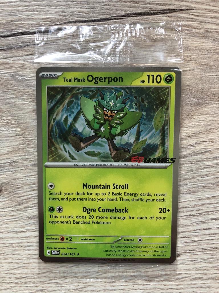 Teal Mask Ogerpon 024/167 EB Games Promo - Pokemon - sealed!, Enlèvement ou Envoi, Neuf, Cartes en vrac, Foil