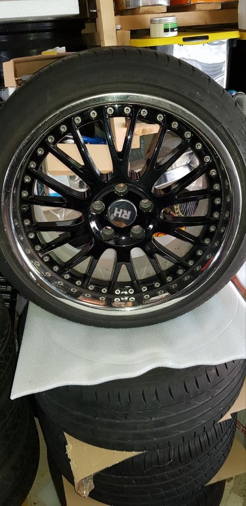 RH split wheels 18" 5x112 ET 49, Enlèvement, Utilisé