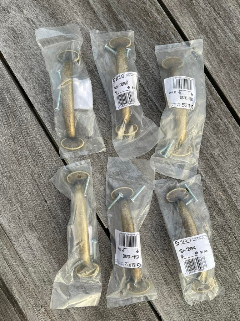 6 handgrepen bronskleur, Antiek en Kunst, Antiek | Brons en Koper, Brons, Ophalen of Verzenden
