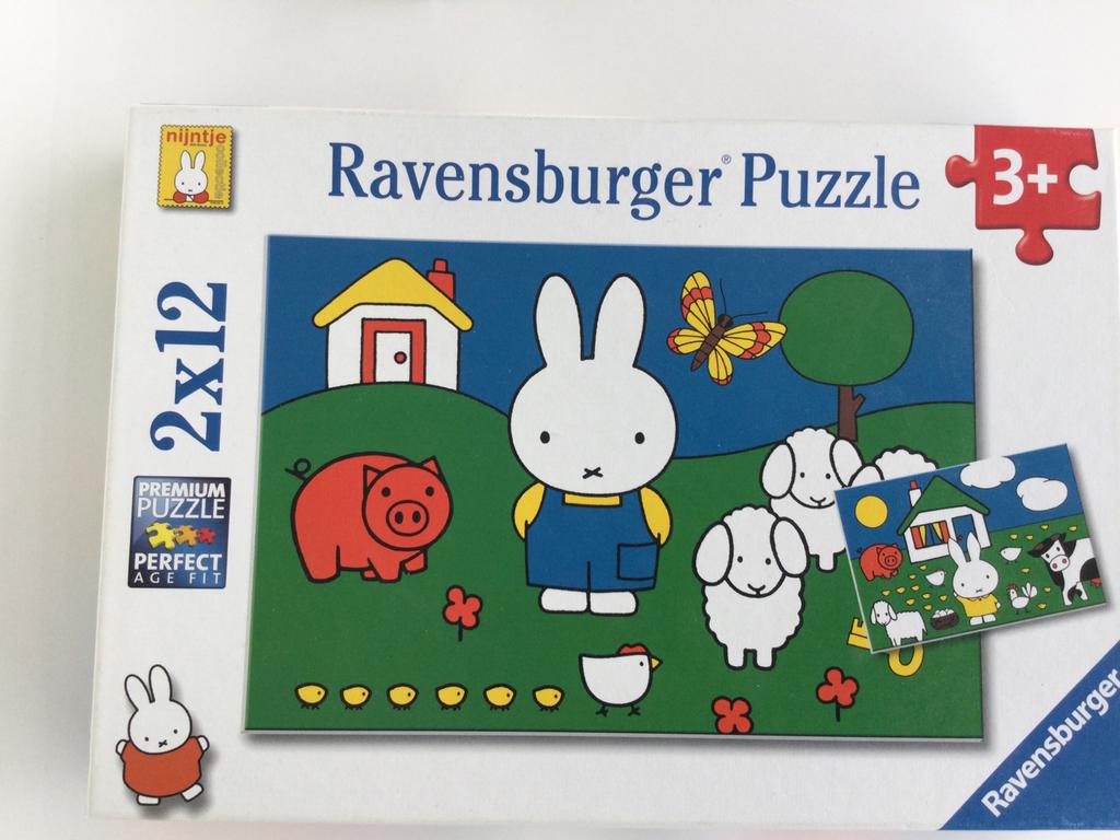 Ravensburger puzzle 2x12stuks Nijntje, Enlèvement, Comme neuf