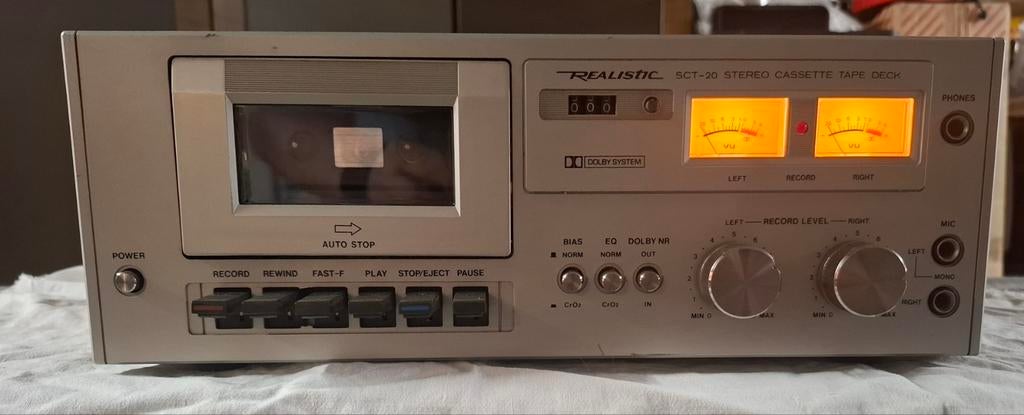 Deck cassette realistic SCT-20, TV, Hi-fi & Vidéo, Decks cassettes, Enlèvement ou Envoi