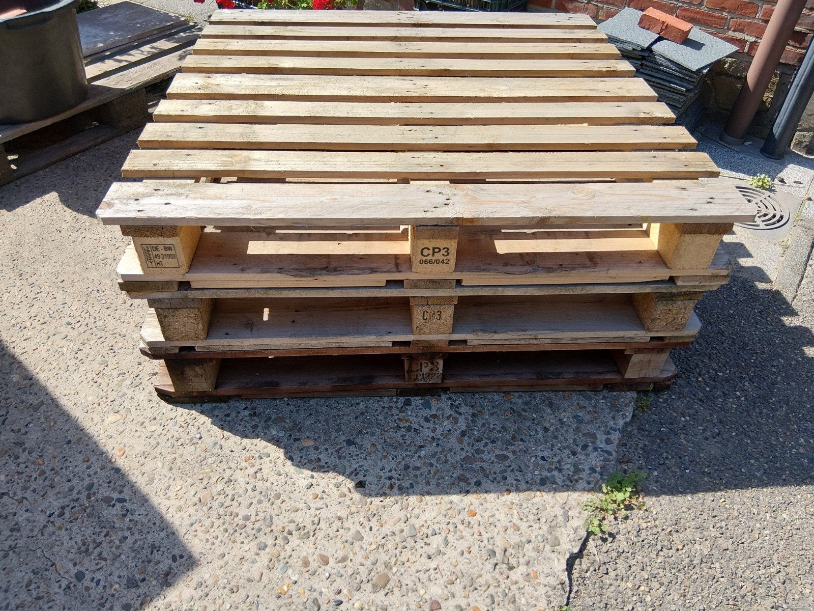 Verstevigde CP3 pallets (voor zwaar materiaal)., Enlèvement, Palette