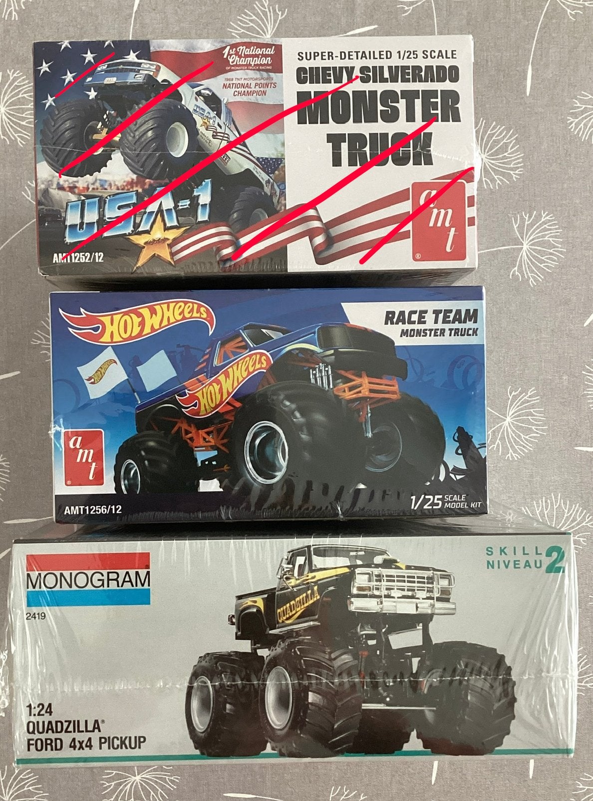 Monster Truck modelbouw kits, Hobby & Loisirs créatifs, Modélisme | Voitures & Véhicules, Envoi, Comme neuf, Camion, Monogram