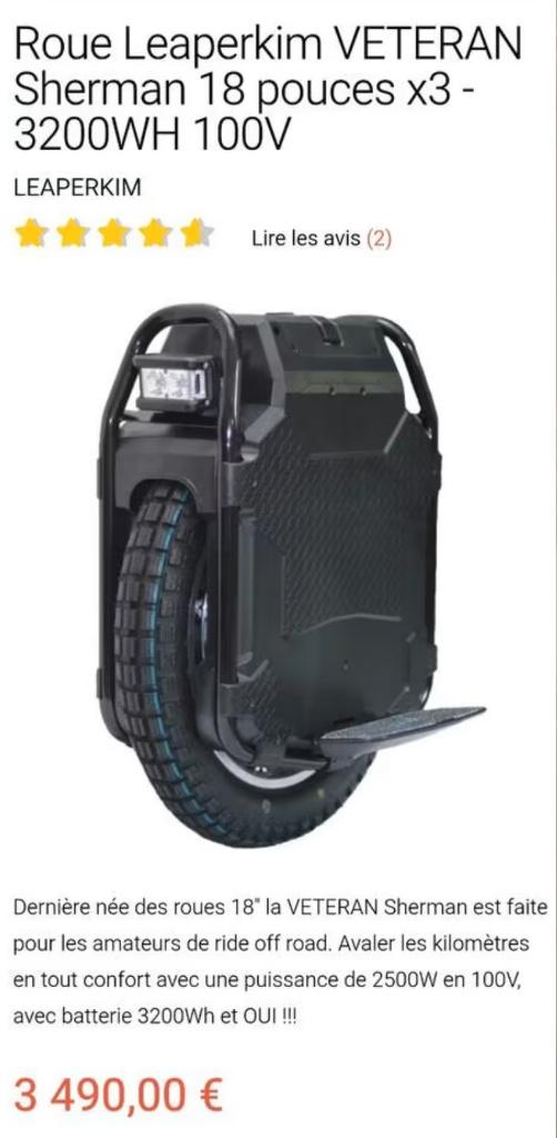 Sherman V3 Leaperkim + Nylonove + stoel + accessoires!, Fietsen en Brommers, Ophalen, Gebruikt, Elektrische step (E-scooter), C'est pas une Décathlon 😉