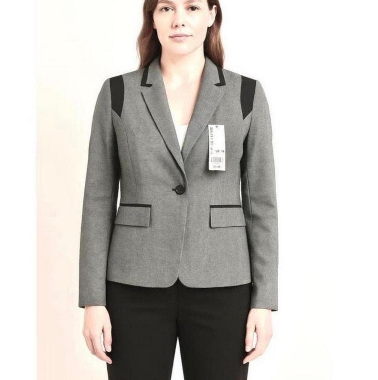 Warehouse Dames blazer-colbert-jasje NIEUW grijs-zwart L-44, Ophalen of Verzenden, Nieuw, Maat 42/44 (L), Grijs