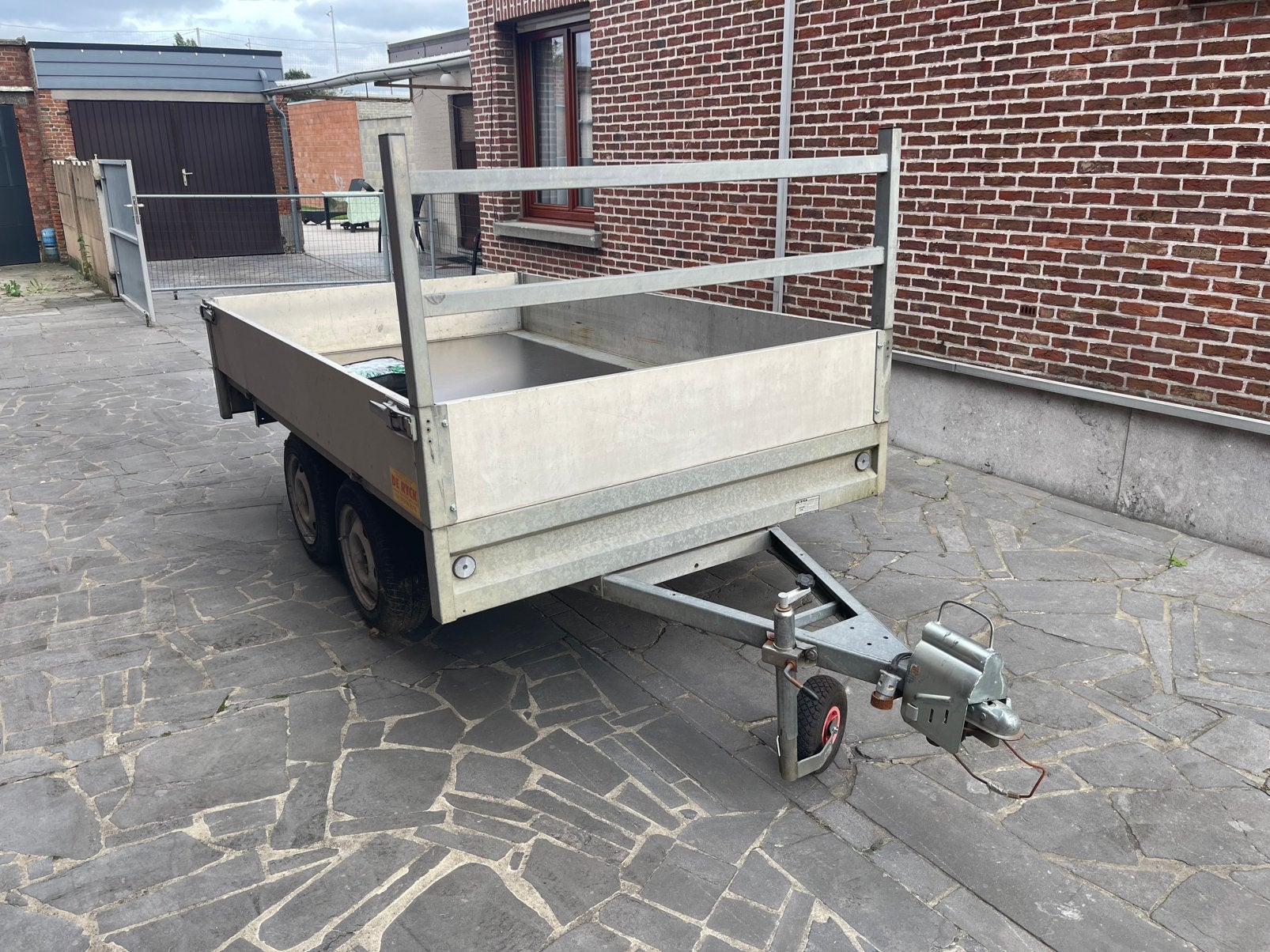 Gegalvalniseerde aanhangwagen/remorque/plateauwagen De Ryck, Autos : Divers, Enlèvement, Utilisé