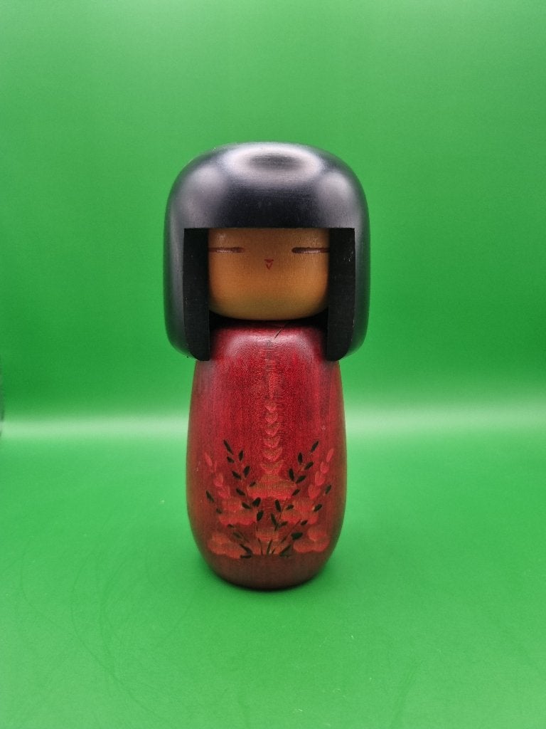 Magnifique kokeshi « Omoi » de Masae Fujikawa, 16 cm, Enlèvement ou Envoi, Japon, Bois