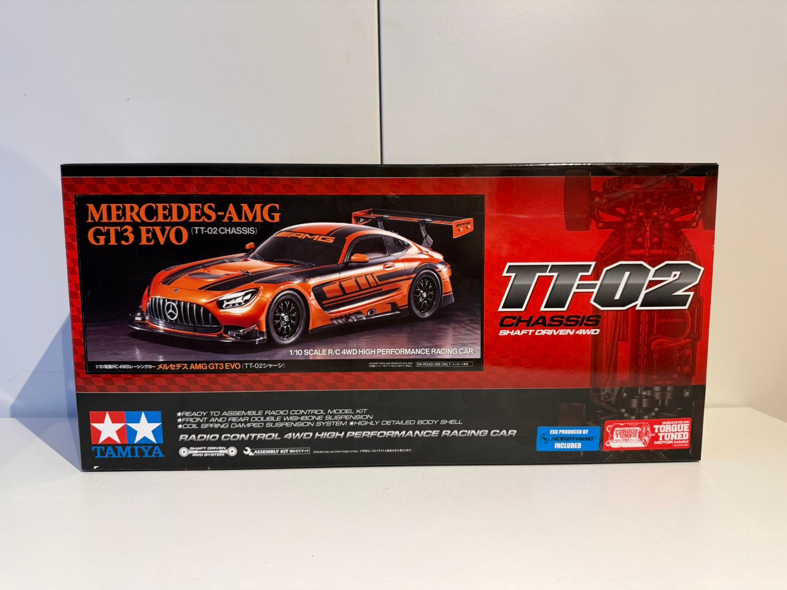 Tamiya 58750 Mercedes-AMG GT3 EVO (TT-02), Neuf, Échelle 1:10, Enlèvement ou Envoi, Voiture on road