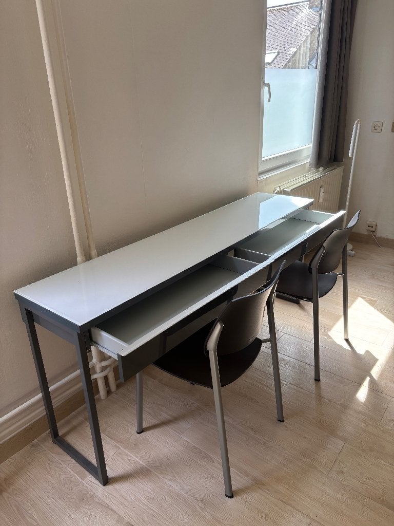 Bureau 2 places (180 cm), Maison & Meubles, Enlèvement, Comme neuf, Métal