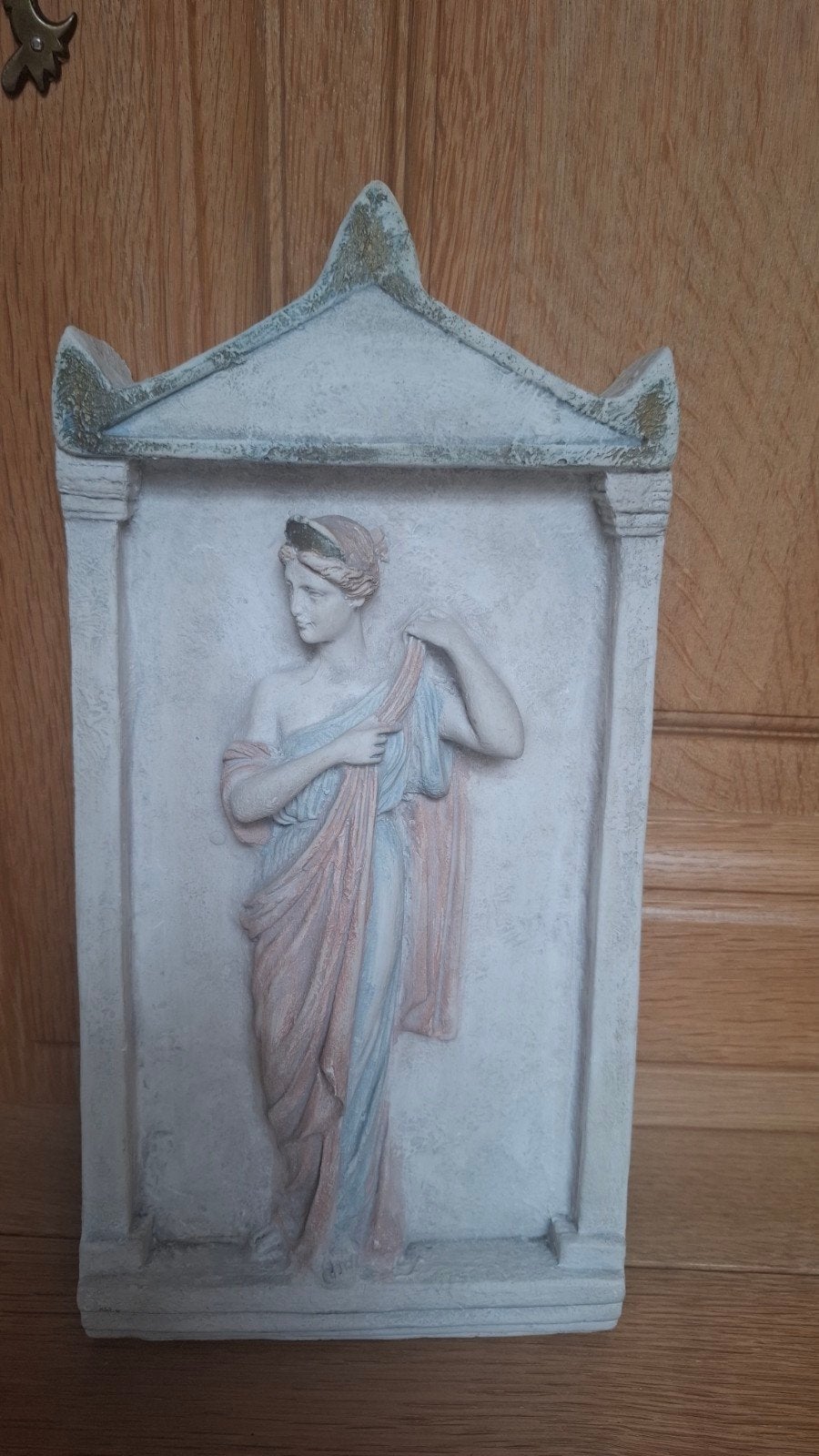 Plaque murale vintage"Ergani Athena"Bas-relief grec en platr, Classique, Enlèvement, Utilisé, Objet de décoration