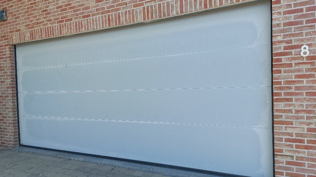 sectionale poort garagepoort alluminium, Doe-het-zelf en Bouw, Ophalen, Gebruikt, 120 cm of meer, Garagedeur