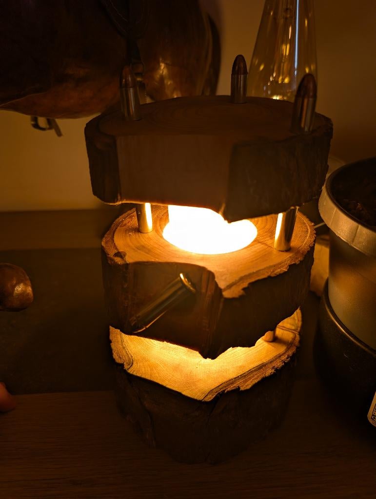 Lampe Bois Munition, Enlèvement, Comme neuf, Bois