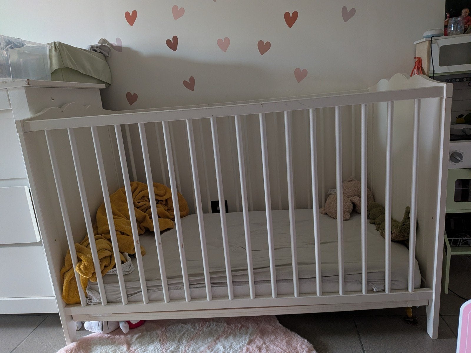 Kinderbedje Ledikant wit gratis - vanaf eind augustus, Enlèvement, Utilisé, Lit