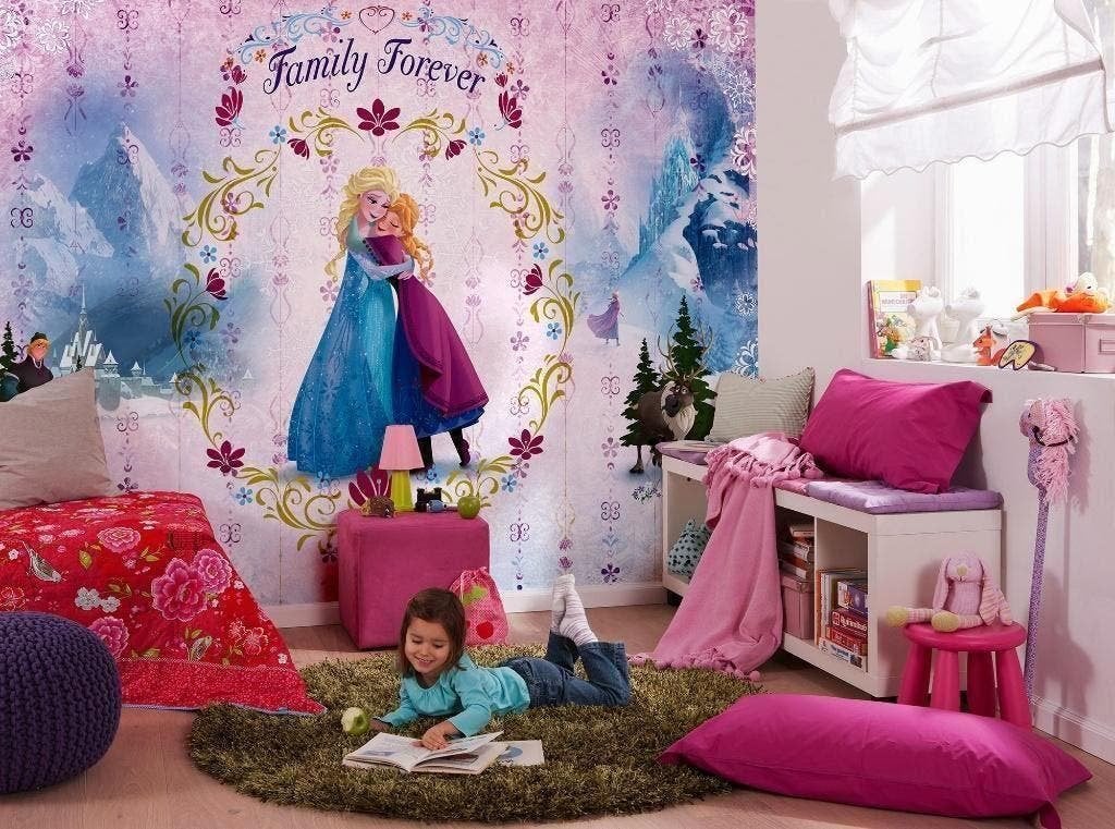 Disney Frozen Vlies Behang - 400x260 cm - Gratis Verzending, Verzenden, Nieuw, Wanddecoratie, Meerkleurig