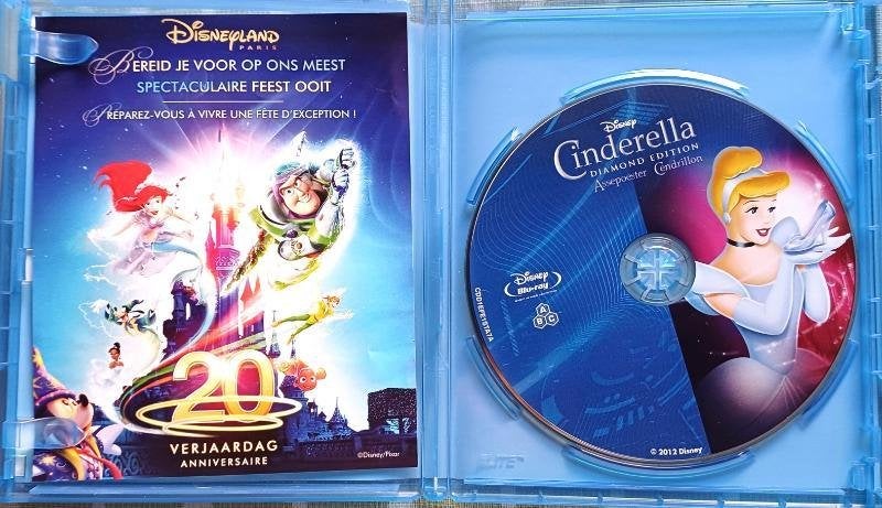 blu ray ASSEPOESTER CINDERELLA  WALT DISNEY, Ophalen of Verzenden, Zo goed als nieuw
