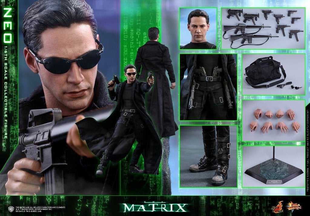 Hot Toys The Matrix Neo MMS466 30 cm Nieuw, Envoi, Neuf, Film, Figurine ou Poupée
