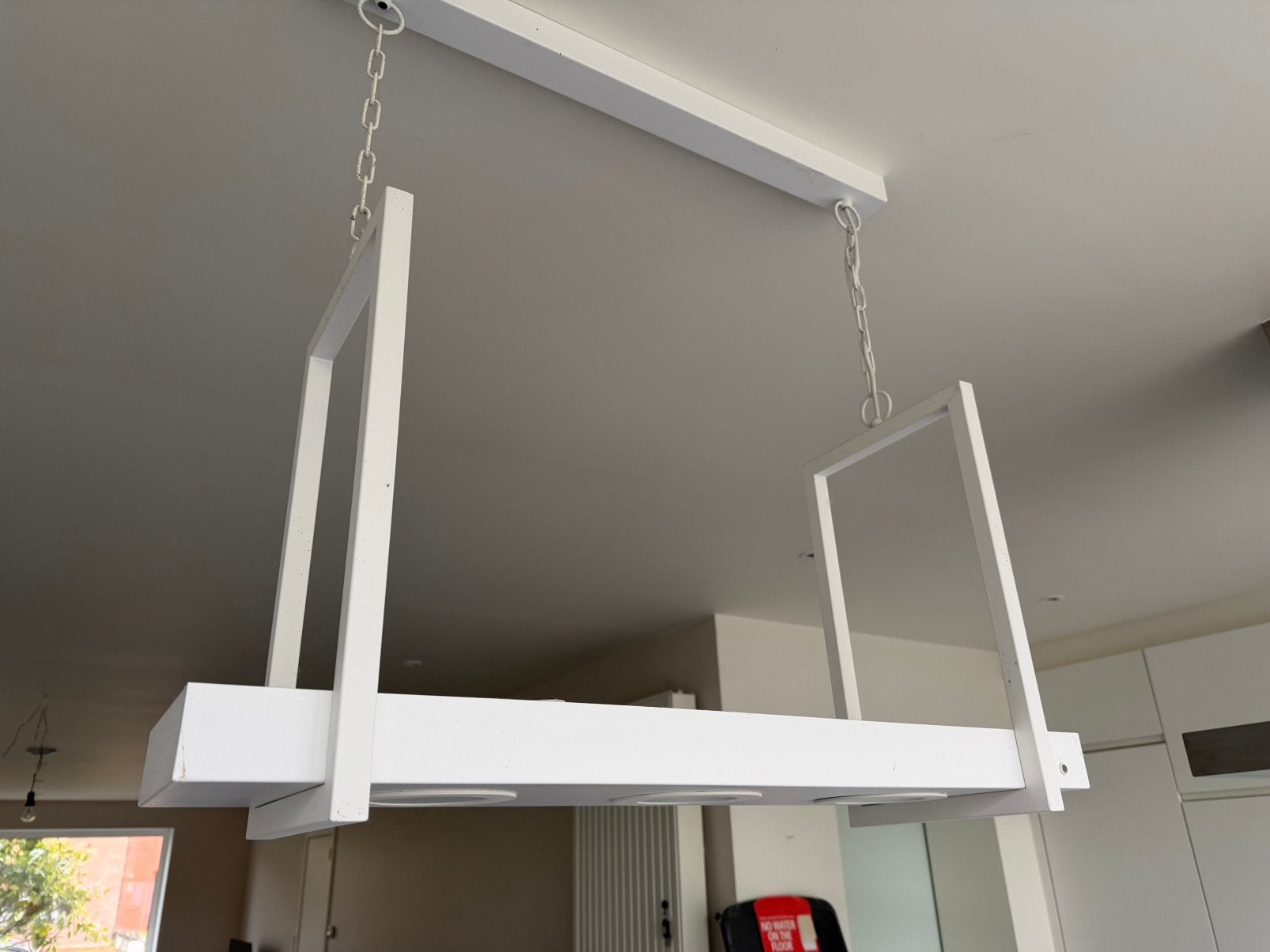 Witte hanglamp van Eglo type Calamona 39301, Enlèvement