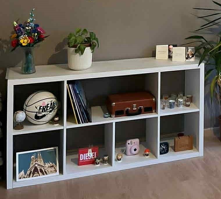 2 étagères KALLAX, 25 à 50 cm, Avec tablette(s), Enlèvement, Utilisé