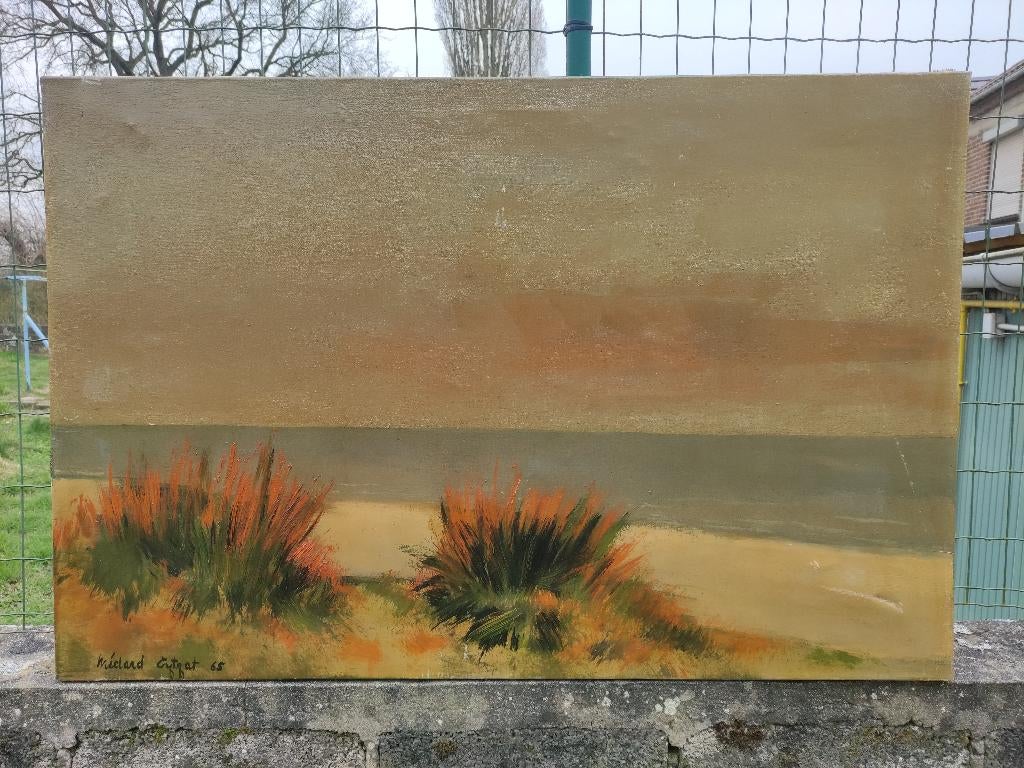 Huile sur toile les dunes signe medard tytgat, Antiquités & Art, Art | Peinture | Classique, Enlèvement