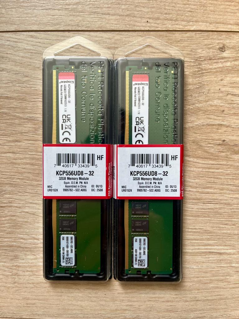 Kingston DDR5 32 GB 5600 MHz, Computers en Software, RAM geheugen, Ophalen, DDR5