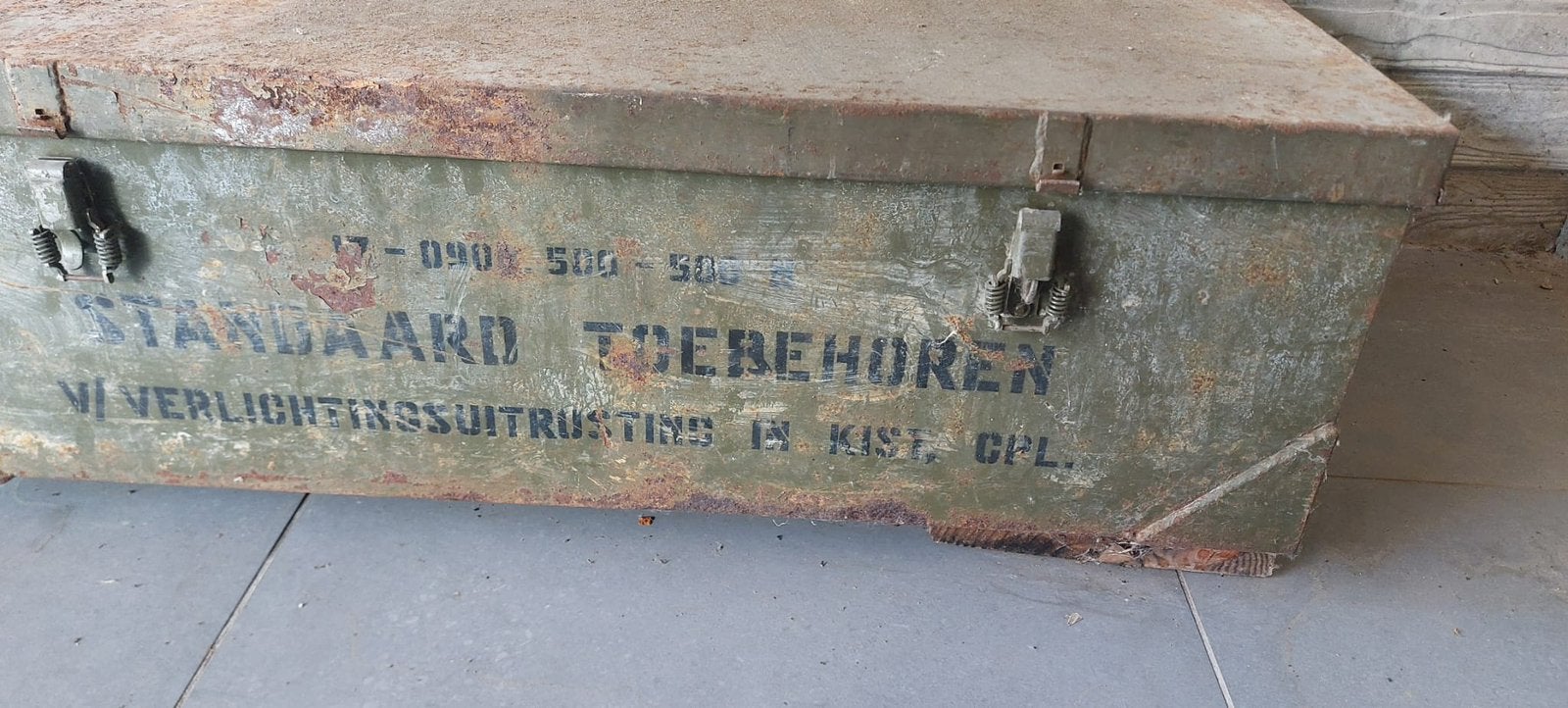 Militaire opbergkist – 90  50  30 cm –, Verzamelen, Ophalen, Landmacht, Kist of Geocache