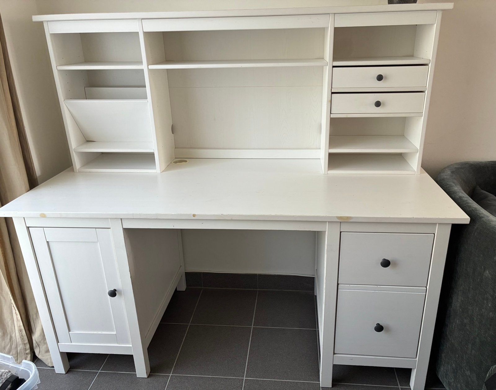 Bureau met opzetstuk merk Ikea, Ophalen, Gebruikt