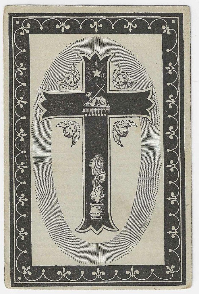 Jeanne Leleu, Rousselare 1817 - Rousselare 1875, Enlèvement ou Envoi, Image pieuse