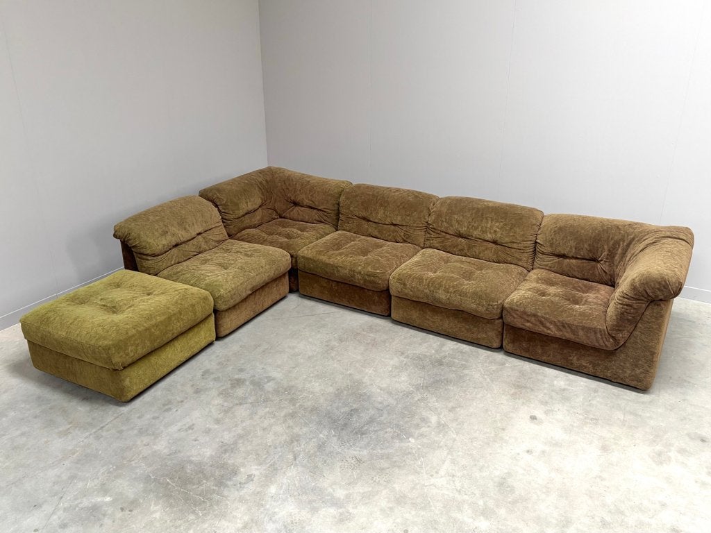 Vintage modulaire elementen sofa bankstel jaren 60 70, Ophalen, Gebruikt, Stof, Vintage design