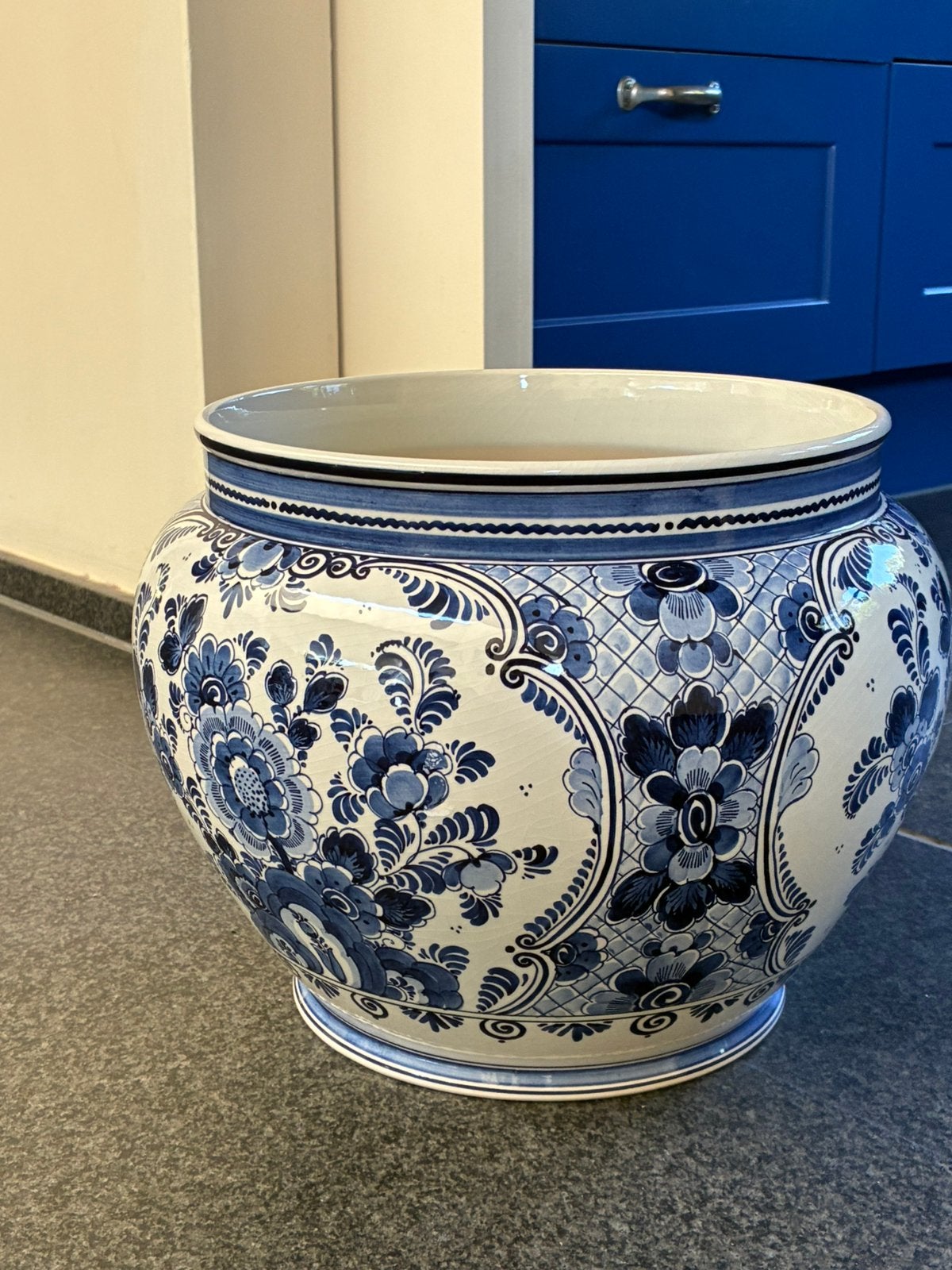 Cache-pot in Delfts blauw., Ophalen, Gebruikt