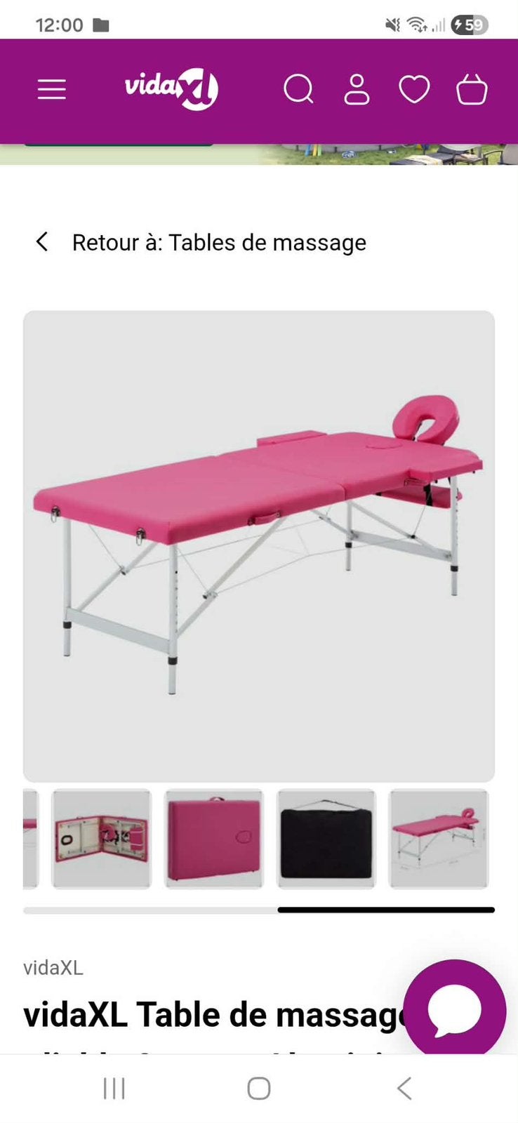 table de massage, Enlèvement, Comme neuf, Table de massage