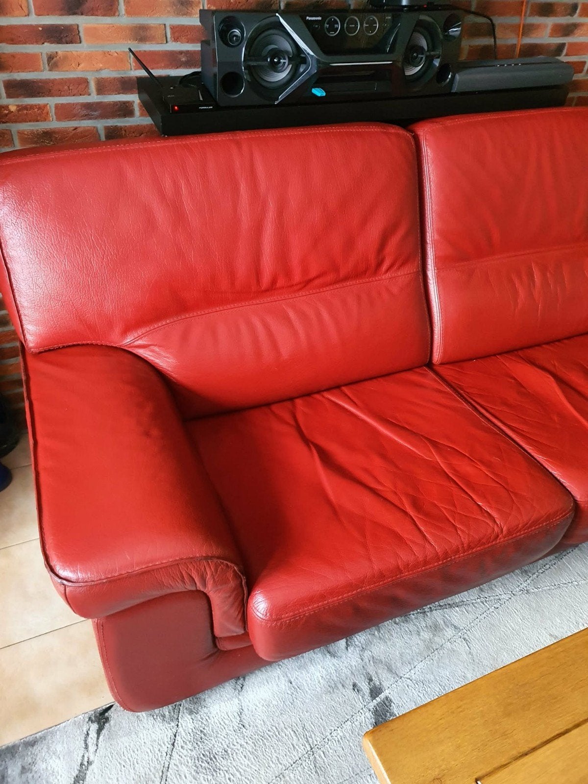 salon en cuir de bœuf, 75 à 100 cm, 150 à 200 cm, Comme neuf, Enlèvement