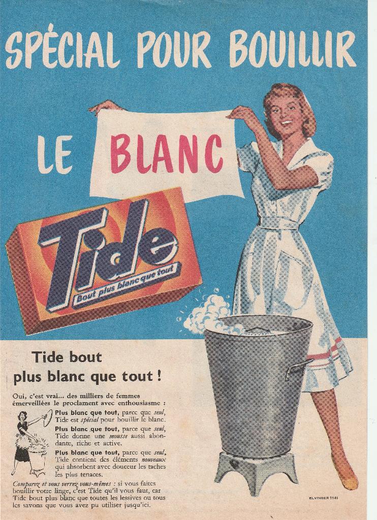 oude reclame waspoeder Tide, Verzamelen, Ophalen of Verzenden, Zo goed als nieuw, Overige typen
