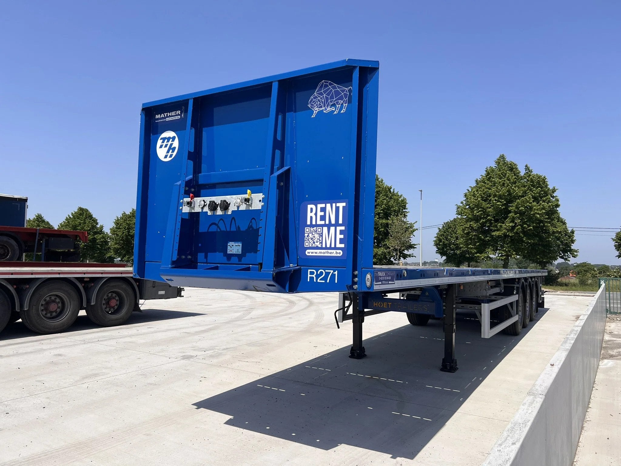 Hoet Trailers HD Flatbed | Only for rent R271 (bj 2025), Auto's, Overige brandstoffen, Bedrijf, Aanhangers en Opleggers, Te koop