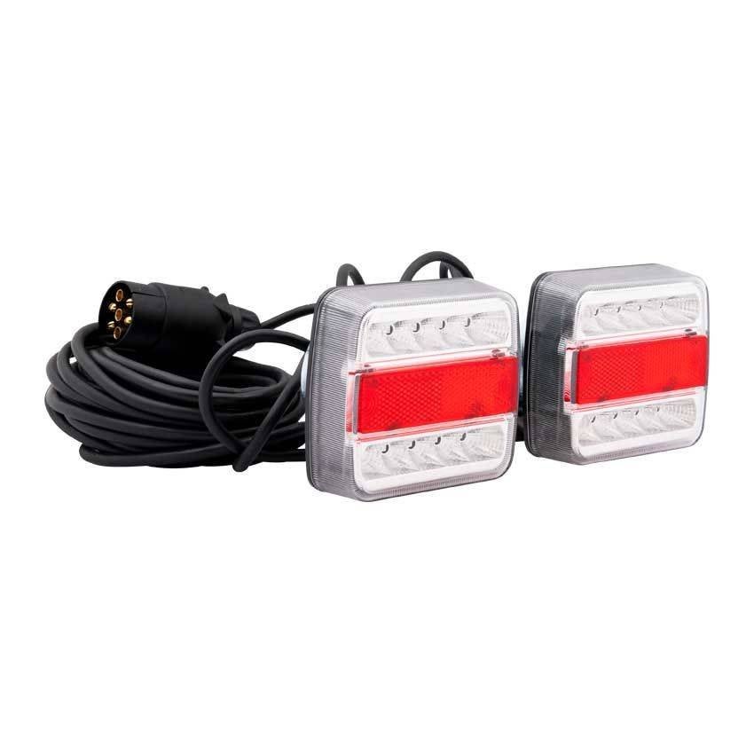 TRAILERGEAR Verlichtingsset + magneet LED 7,5 m. 7-plig, Verzenden