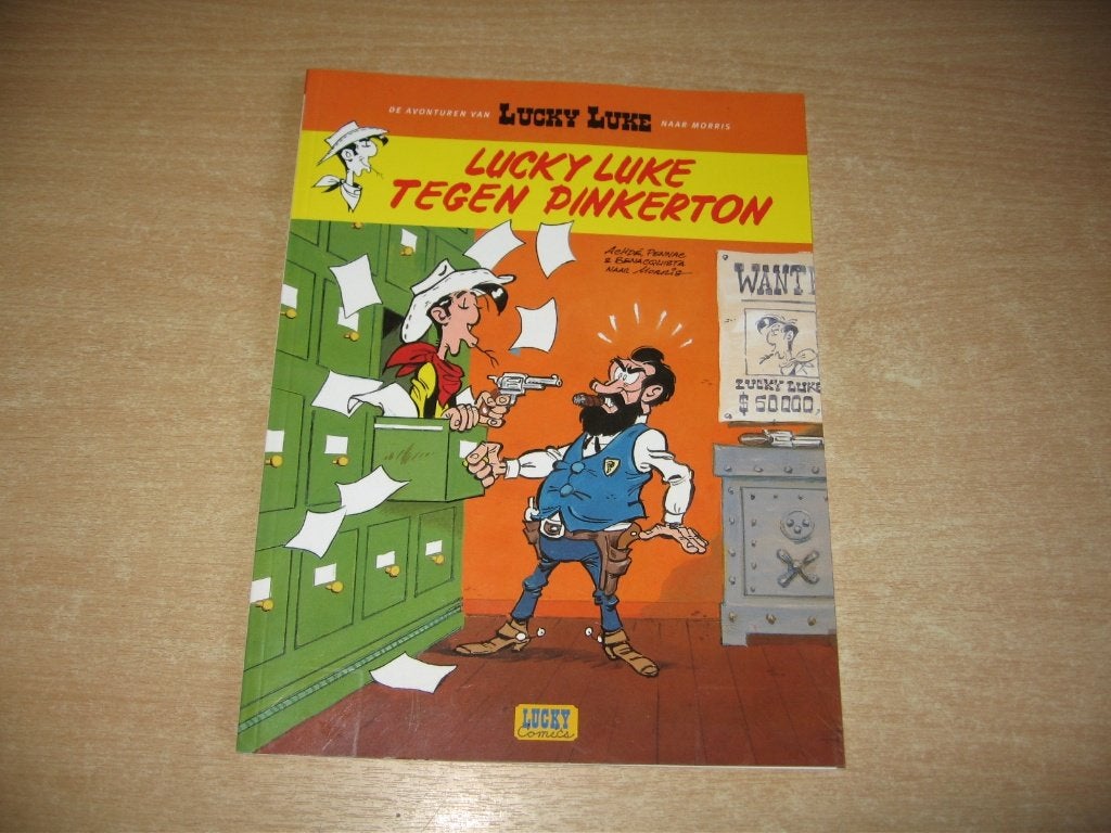 Lucky Luke tegen Pinkerton - 1e druk 2010., Boeken, Eén stripboek, Ophalen of Verzenden, Zo goed als nieuw