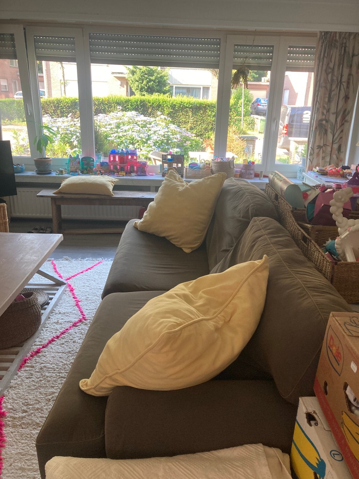 ZETEL 3zit.  210 breed 80 zitdiepte ZEER COMFORTABEL!, Ophalen, Gebruikt, Stof