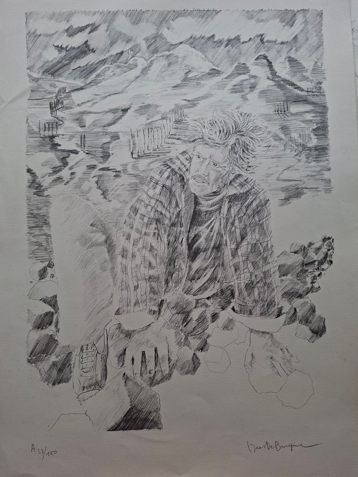 DE BRUYNE Dees "Mistral" 3 litho's, Antiquités & Art, Art | Lithographies & Sérigraphies, Numéroté, Enlèvement ou Envoi