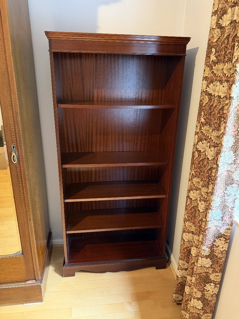 Paire de bibliothèques style anglais en acajou – 166 cm, 25 à 50 cm, Anglais, Utilisé, 50 à 100 cm