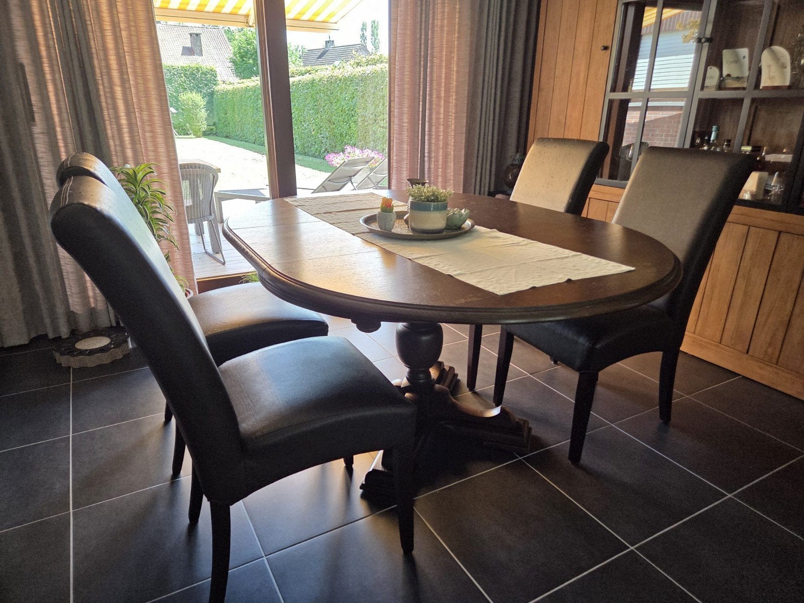 Eiken eettafel (verlengbaar), Huis en Inrichting, Tafels | Eettafels, Ophalen, Gebruikt, Overige vormen, Eikenhout