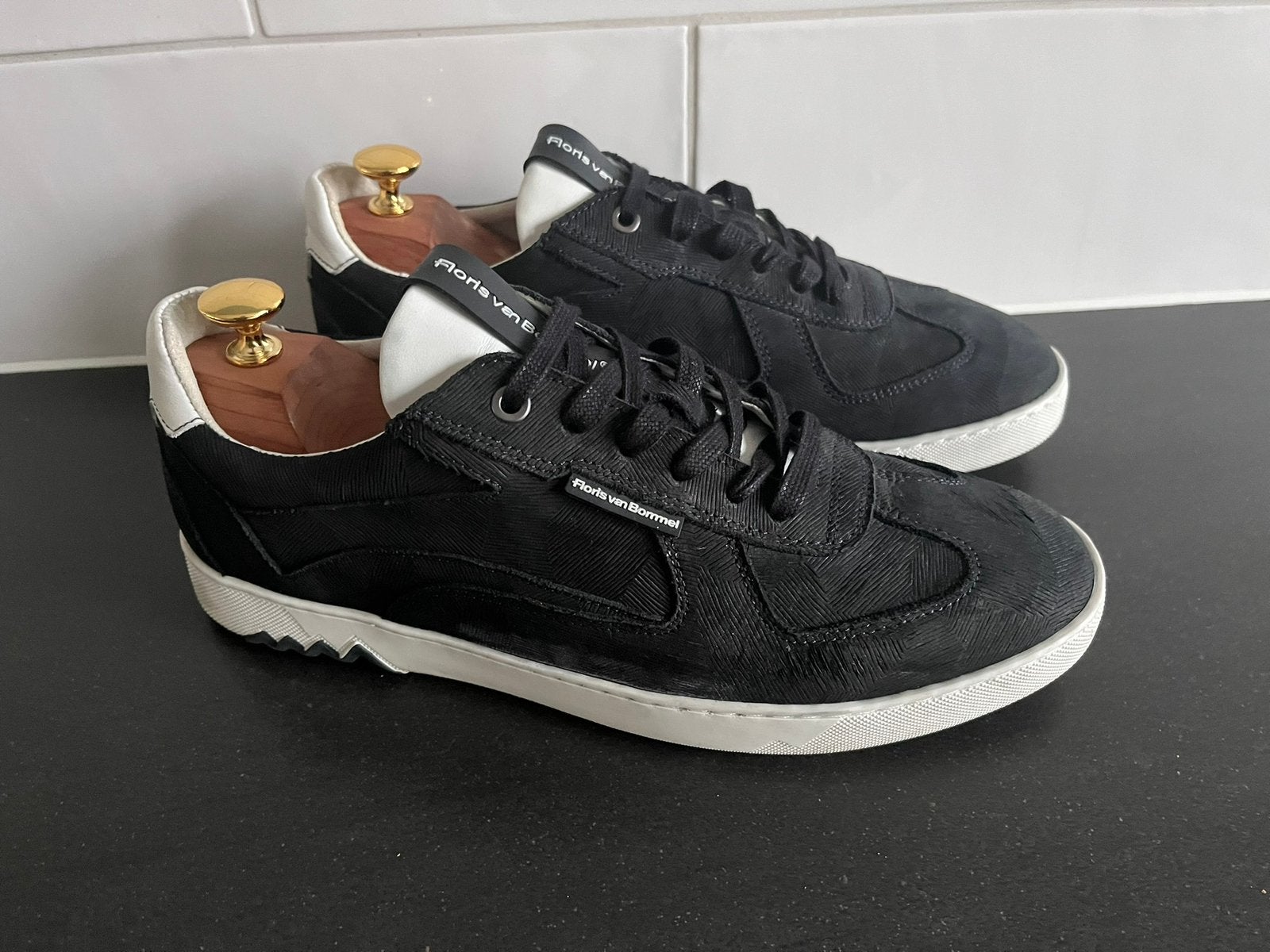 Floris van Bommel sneakers maat 7 / 41 weinig gedragen, Kleding | Heren, Zwart, Ophalen of Verzenden, Zo goed als nieuw, Sneakers