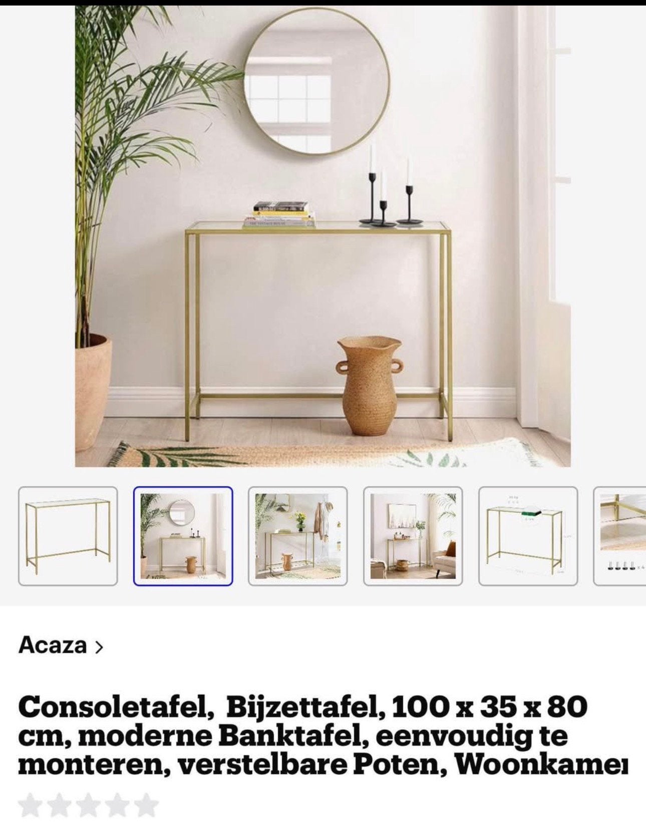 Concoletafel, Ophalen, Goud, Modern