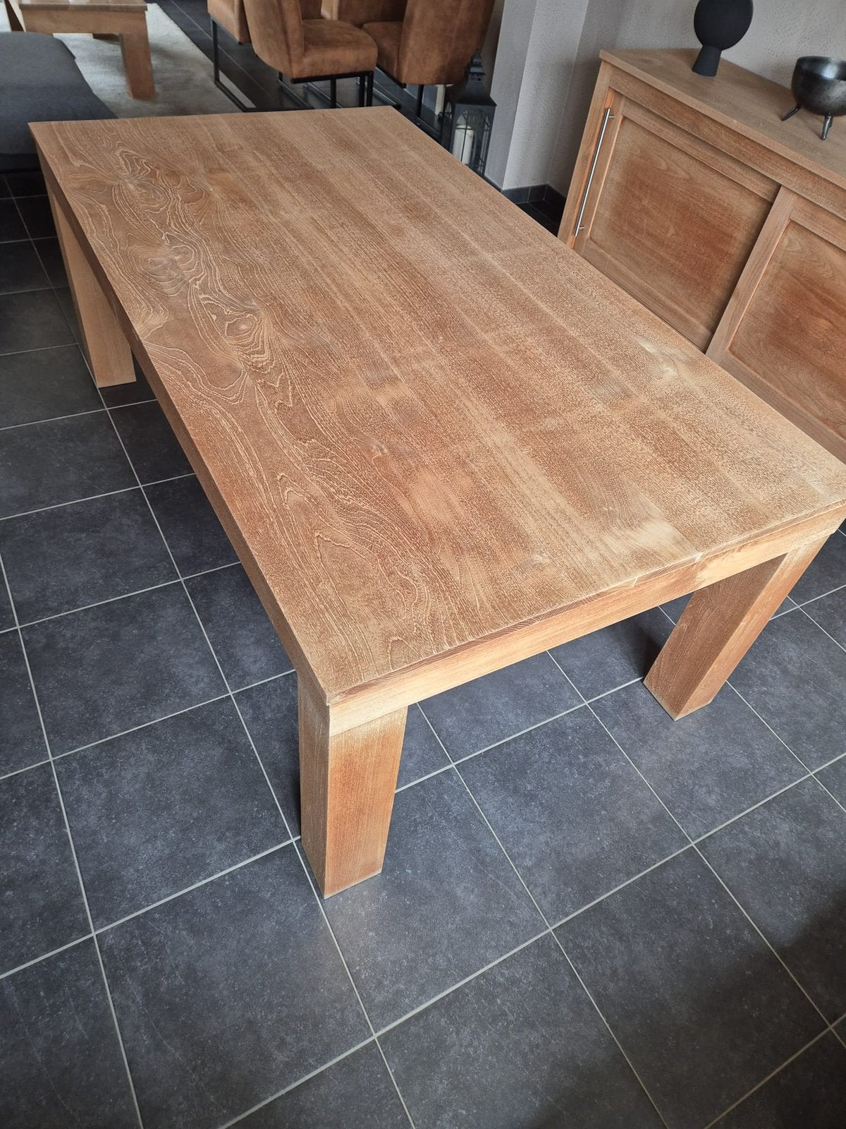 Tafel zondzr stoelen in teak living, Huis en Inrichting, Ophalen, Zo goed als nieuw