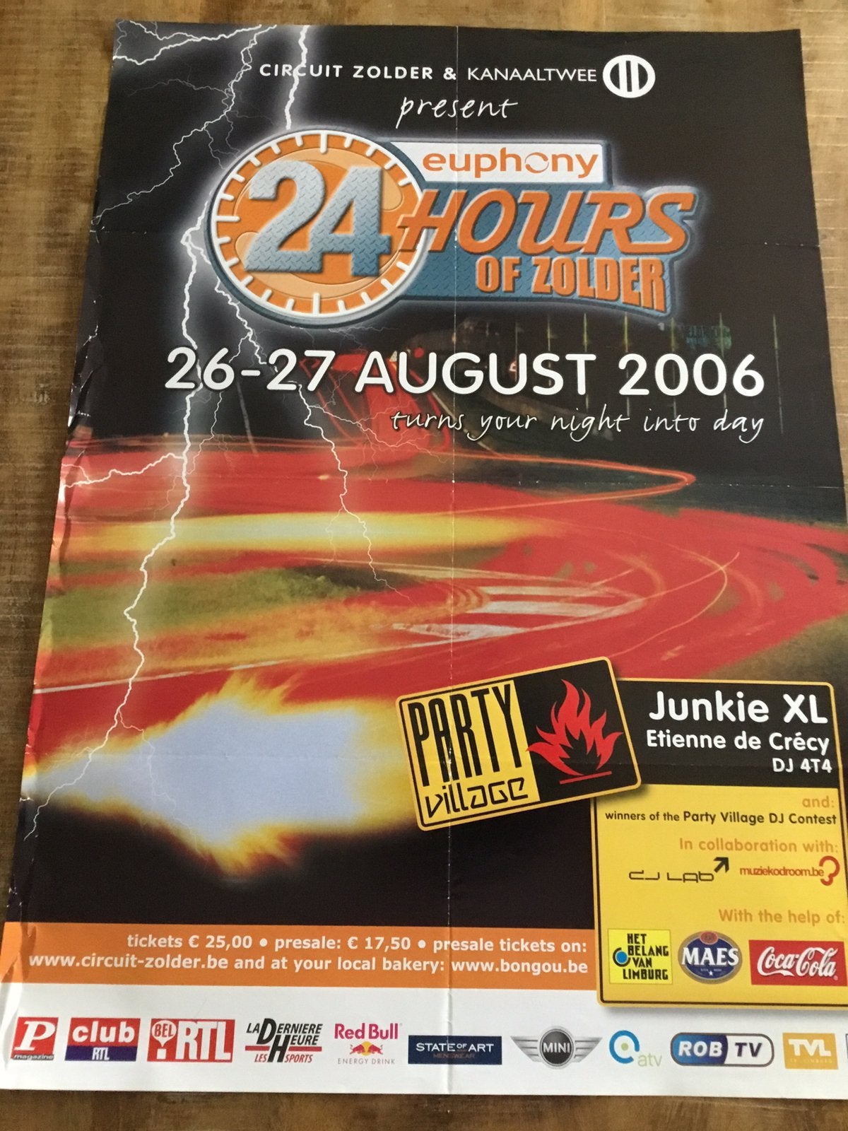 Affiche 24 hours of zolder 2006, Ophalen of Verzenden, Zo goed als nieuw