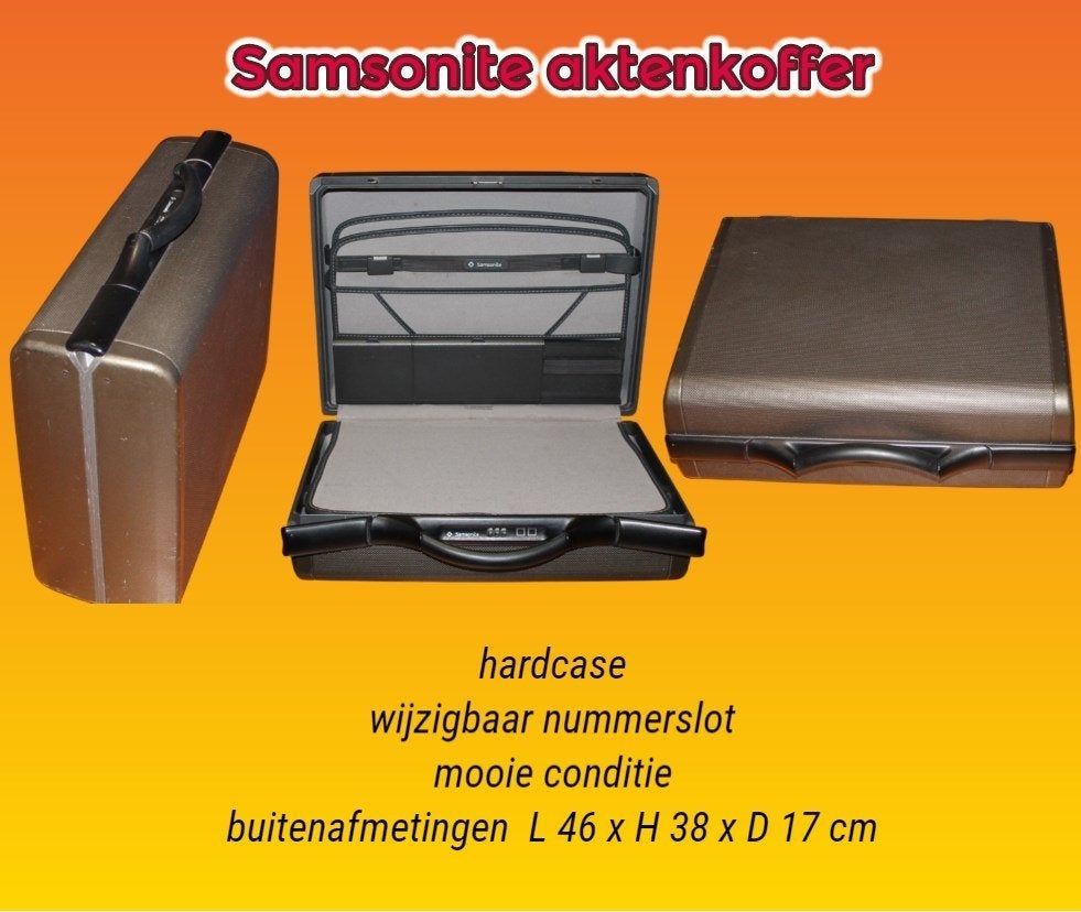 Zeer fraaie SAMSONITE AKTEKOFFER, Handtassen en Accessoires, Koffers, Ophalen of Verzenden, Zo goed als nieuw, Hard kunststof
