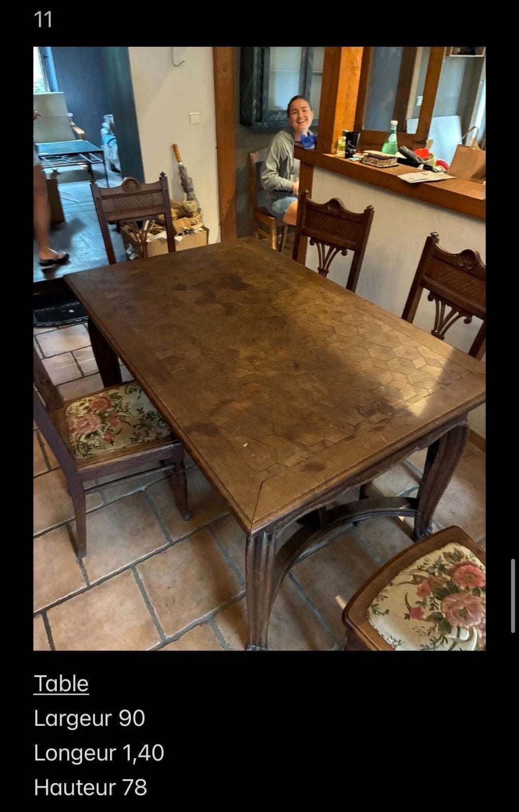 Table et 6 chaises, Maison & Meubles, Enlèvement