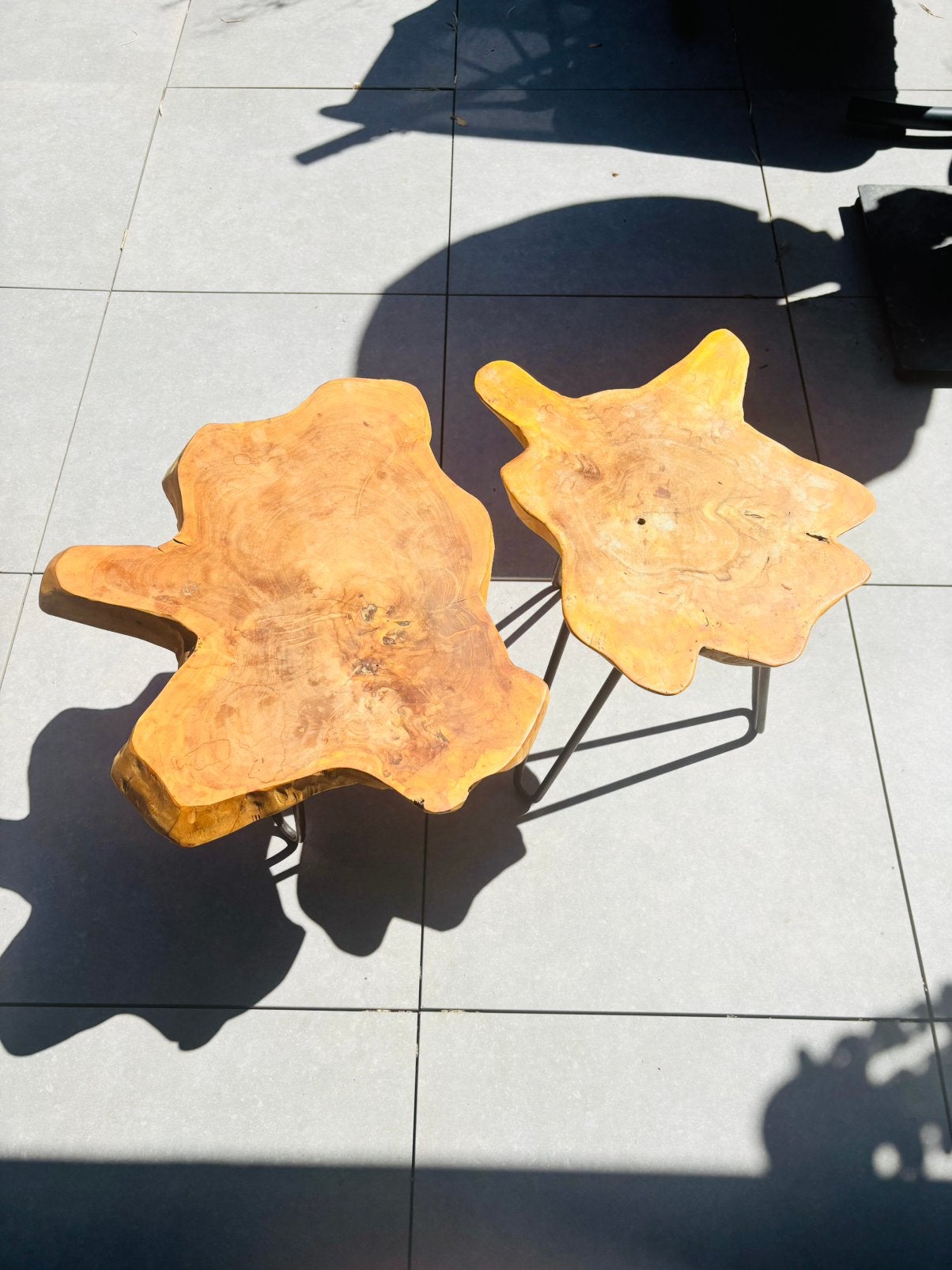 Lot de 2 tables, Maison & Meubles, Enlèvement, Métal