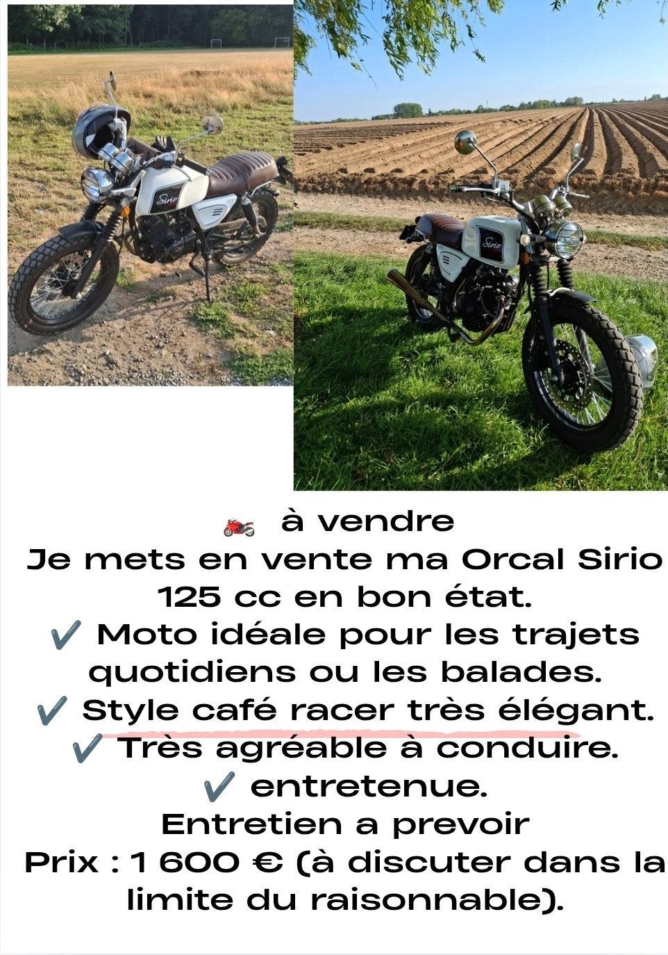 moto ocal sirio, Particulier, Occasion