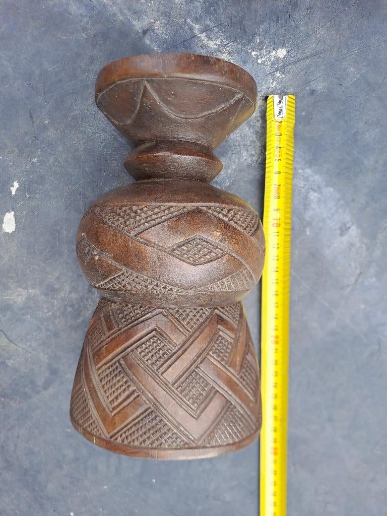 Afrikaanse ceremoniebekers, Houtsnijwerk, Minder dan 20 cm, Ophalen of Verzenden, Handgemaakt