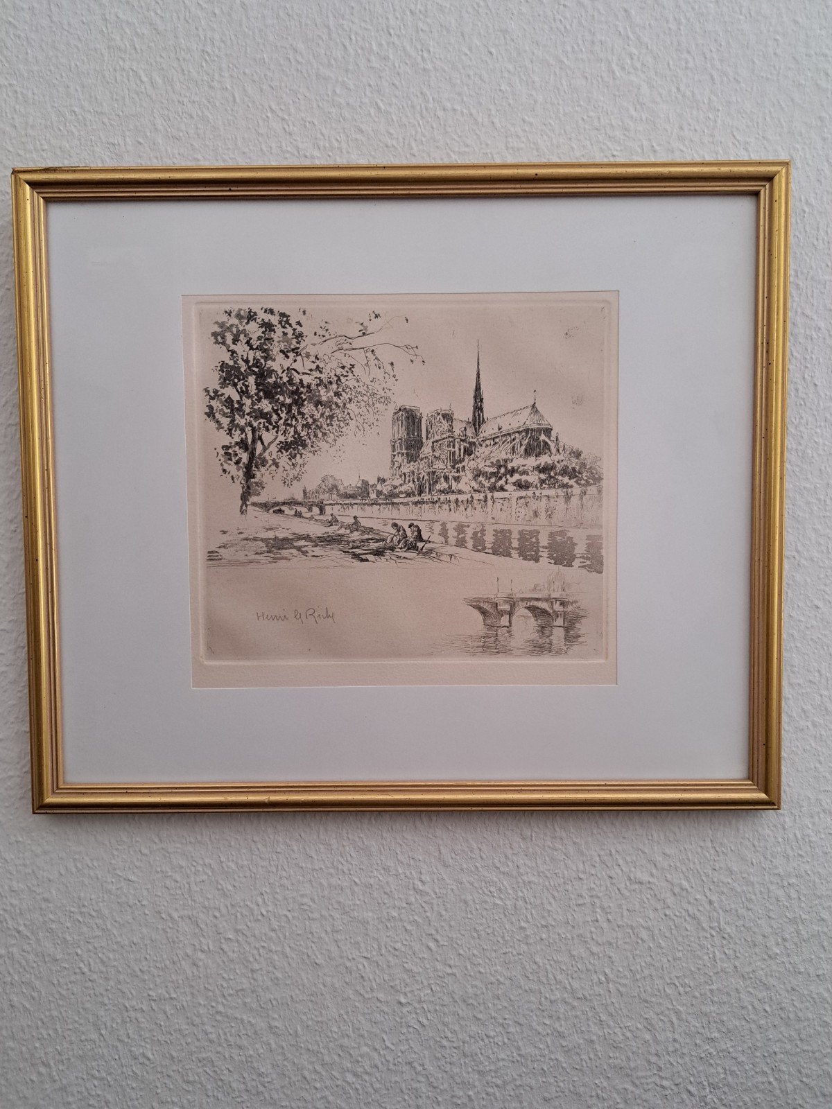Mooi ets Henri Le Riche, Ophalen, Ets