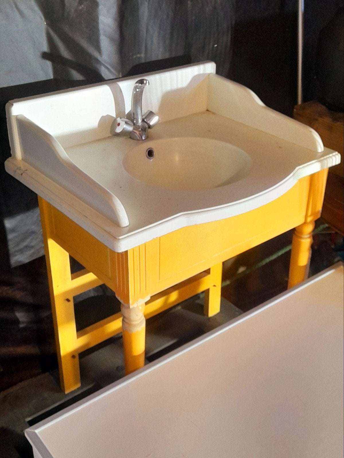 Meuble de salle de bain avec vasque, Antiquités & Art, Enlèvement